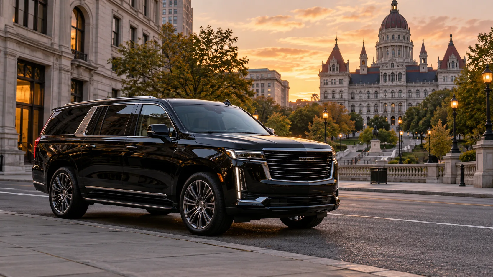 Black private car for albany travel